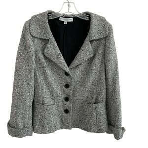 Carolina Herrera New York Blazer Jacket Size 12 Wool Silk